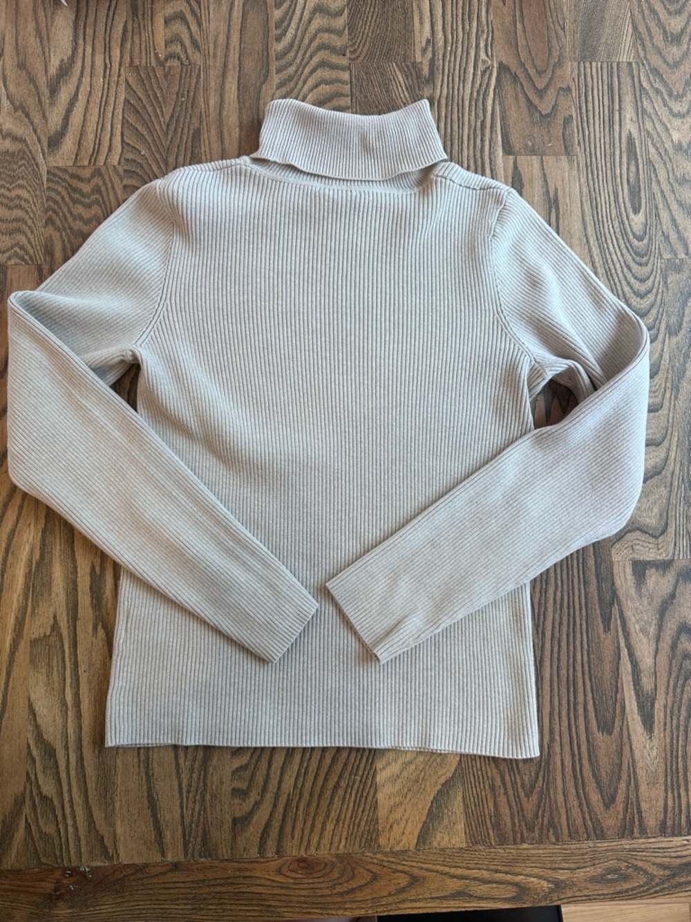 Vintage Northern Reflections Ribbed Turtleneck Sweater - Cream